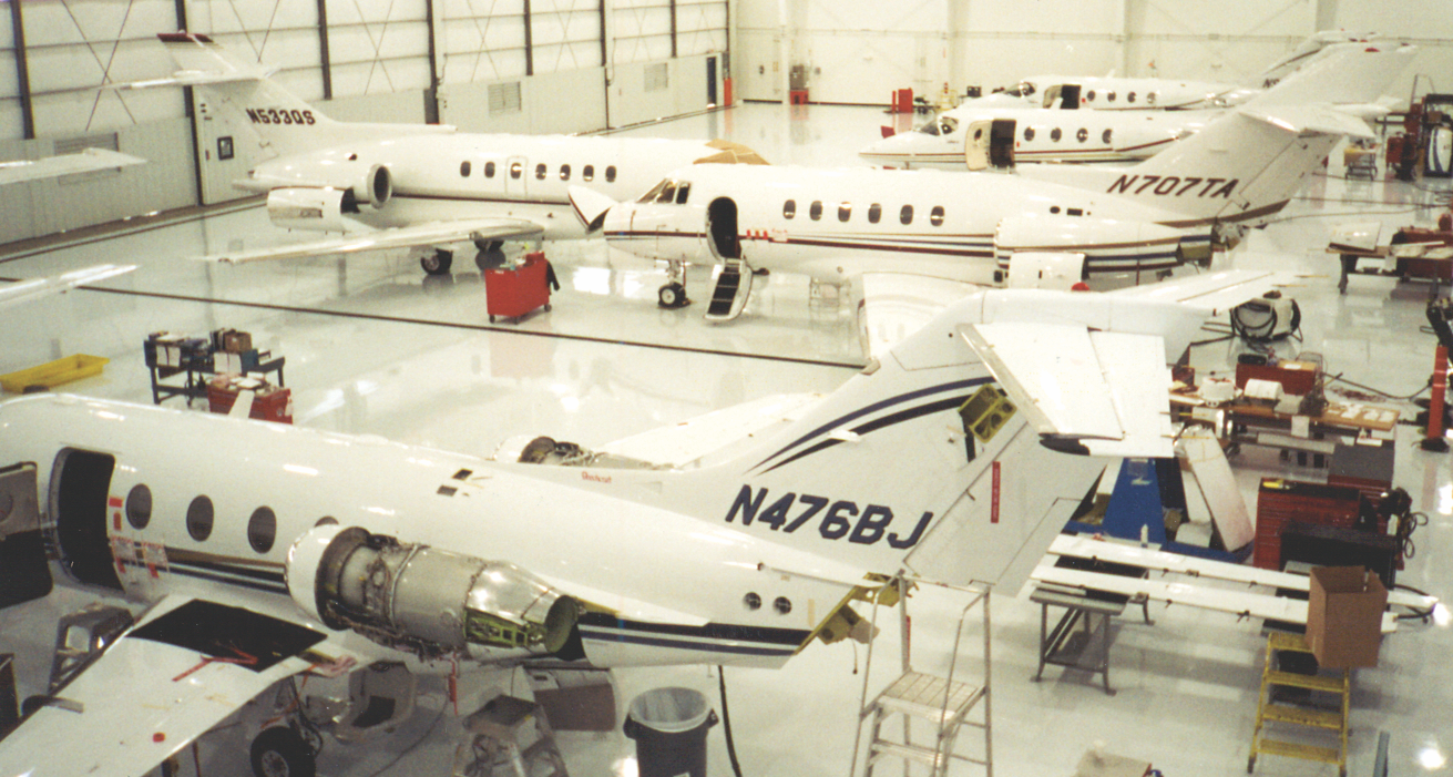 Aviation hangar flooring